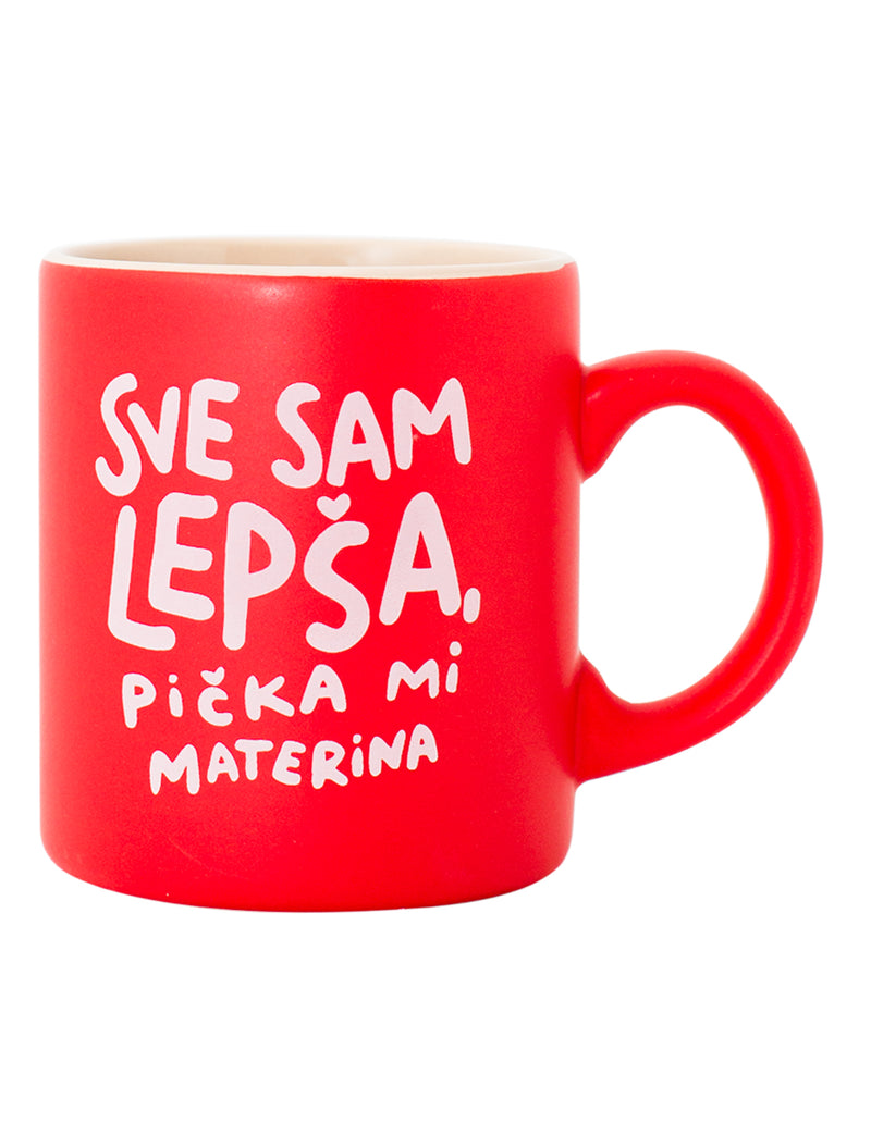 Crvena mat šolja - Sve sam lepša